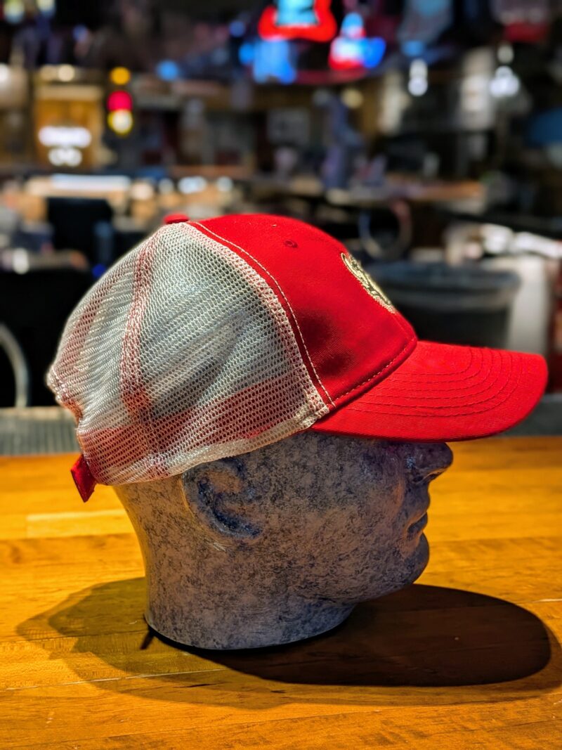 Nick's Trucker Hat - Crimson & Cream with Bison - Image 4