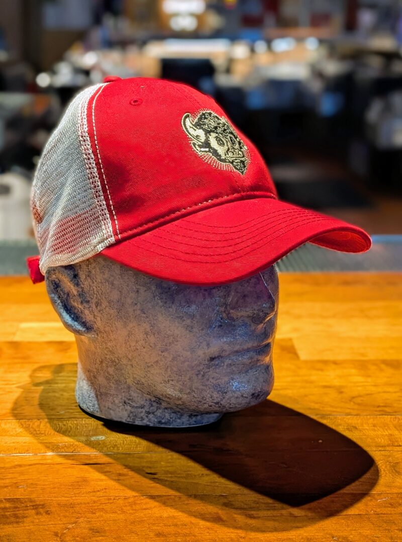 Nick's Trucker Hat - Crimson & Cream with Bison - Image 3