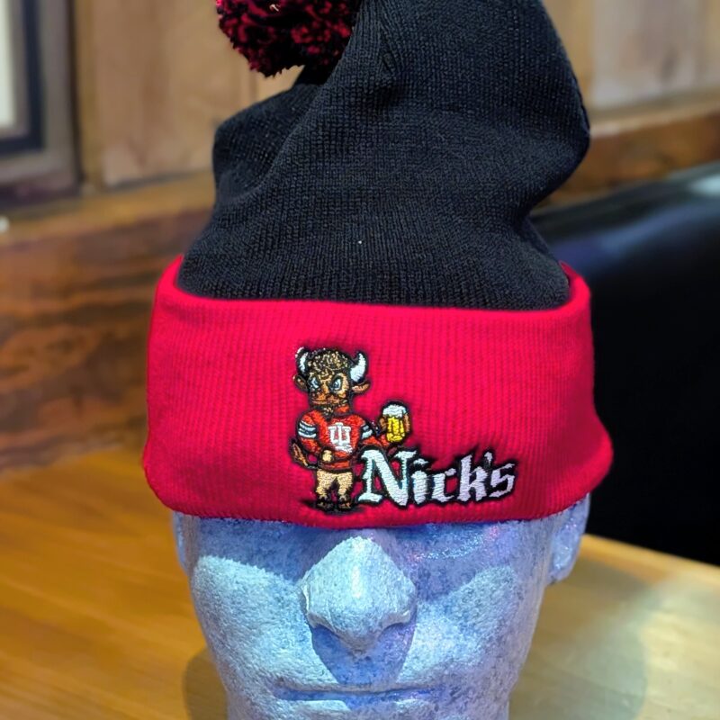 Nick's Knit Hat - Crimson & Black
